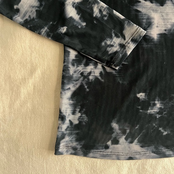 Rita Ora x Primark Long Sleeve Sheer Top in Navy Tie Dye in size S - Picture 6 of 8